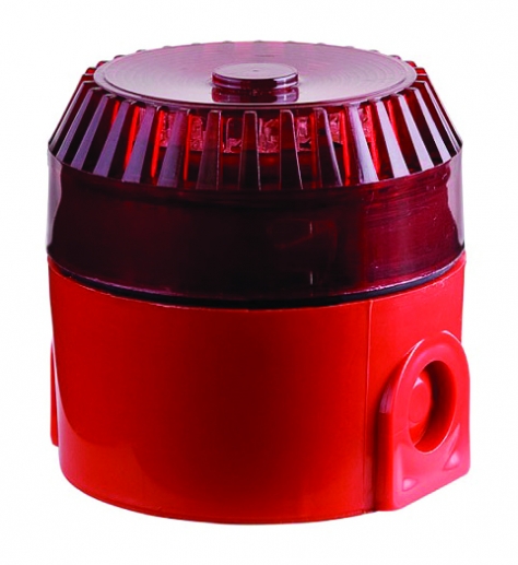 Sirene convencional audiovisual vermelha