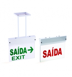 Lumin�ria aut�noma para sinaliza��o em acr�lico com LED - SBL