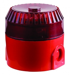 Sirene convencional audiovisual vermelha